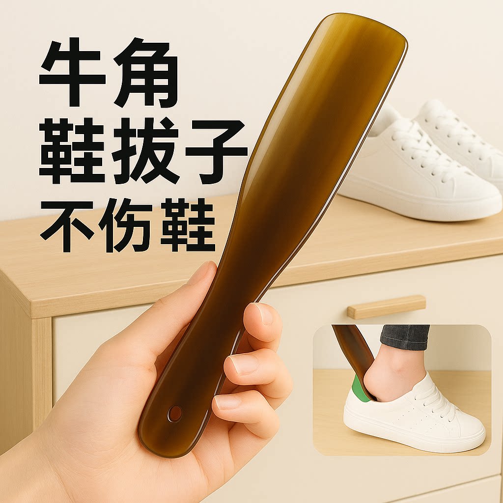 牛角鞋拔子老人家用孕妇穿鞋神器鞋把子鞋抽鞋扒鞋溜老人提鞋器