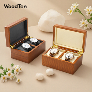 高档实木质手表收纳盒多位家用透明手表盒男女士放腕表收藏展示盒