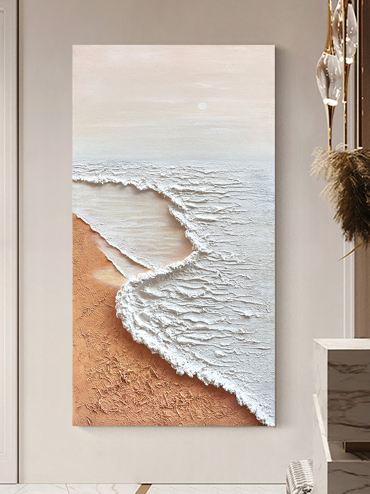 原创微喷晶瓷客厅背景墙装饰画玄关过道餐厅挂画立体厚油喷绘壁画图片