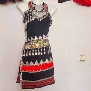 佤族舞蹈服装舞台表演服两件套唐朝