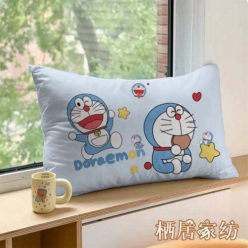 新款叮当猫枕套学生宿舍通用枕48x74枕头套儿童卡通枕套30x50cm