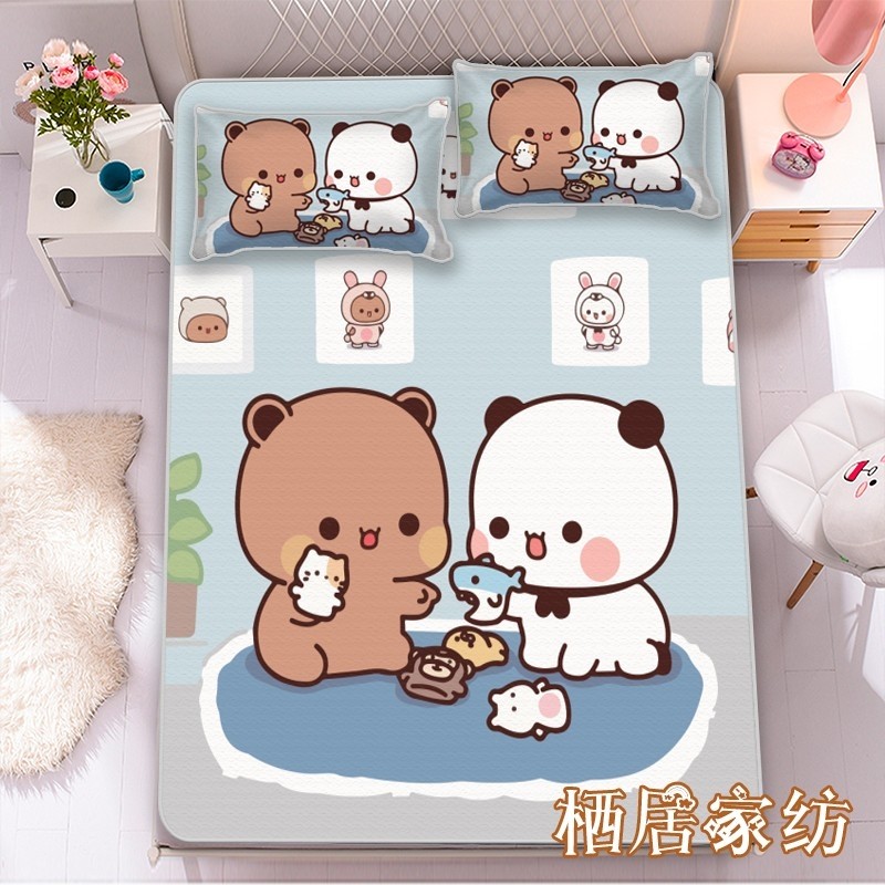 卡通一二布布冰丝席凉席