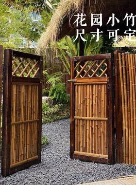 花园竹门庭院门户外竹围栏日式目隐机器设备遮挡防腐木门竹门
