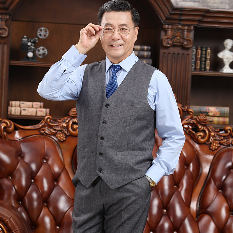 中老年人马夹背心外套男