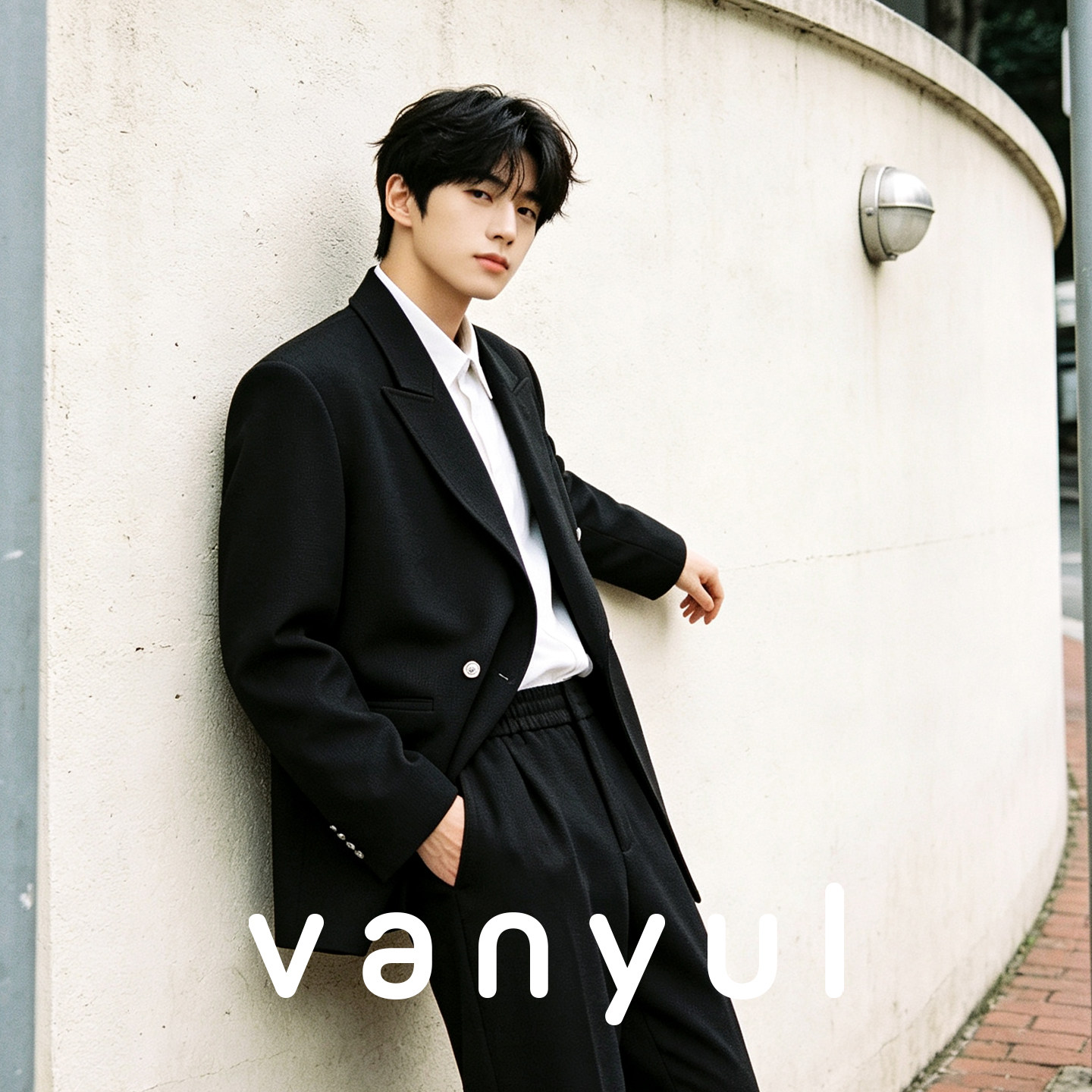 vanyul夏季宽松西服男士