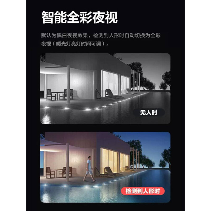 萤石监控摄像家用远程手机带语音360度全景室外摄影头莹云石c8w