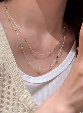小众精致气质夏日简约项链多巴胺
