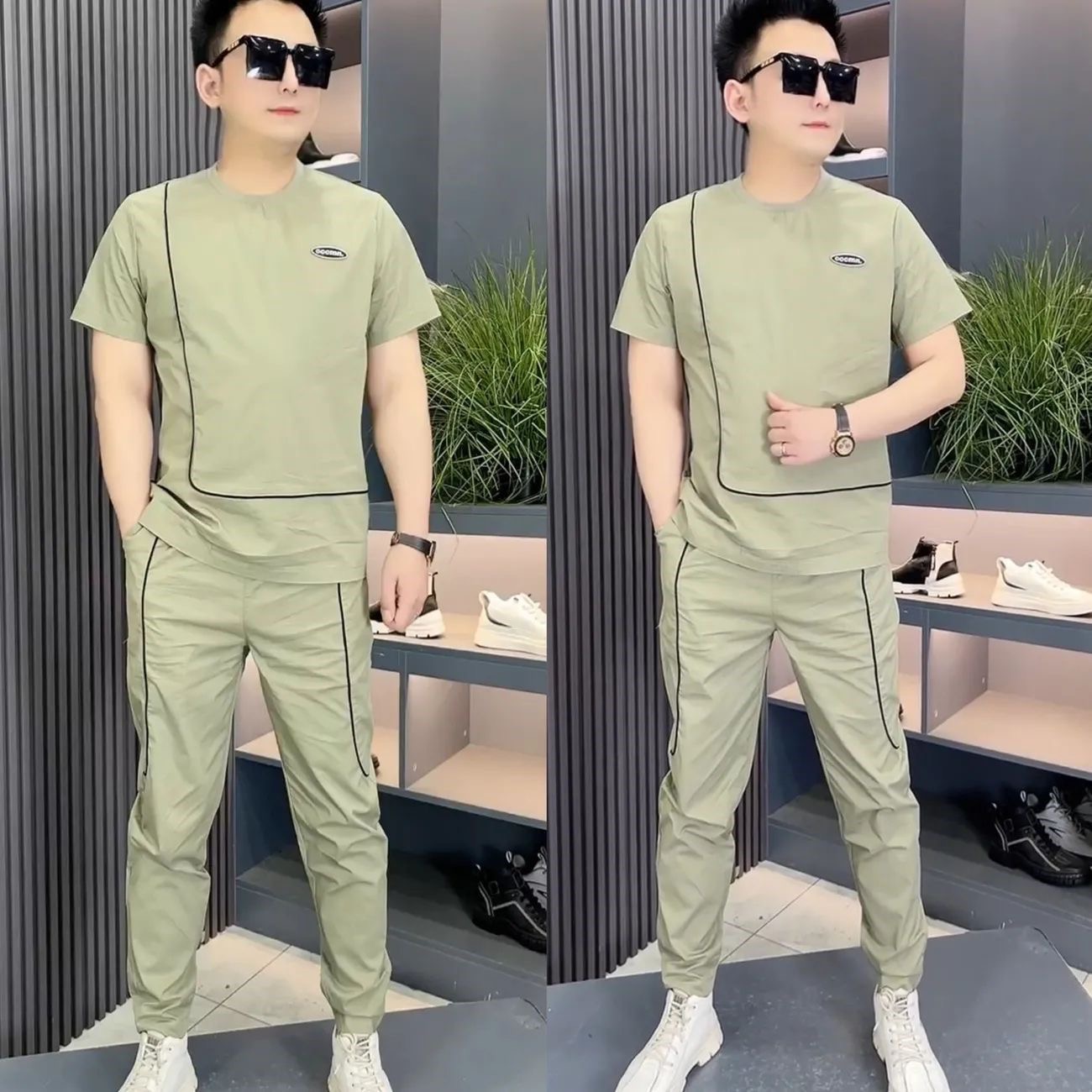 夏季爆款男士休闲套装帅气