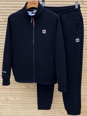 男士黑色时尚运动两件套