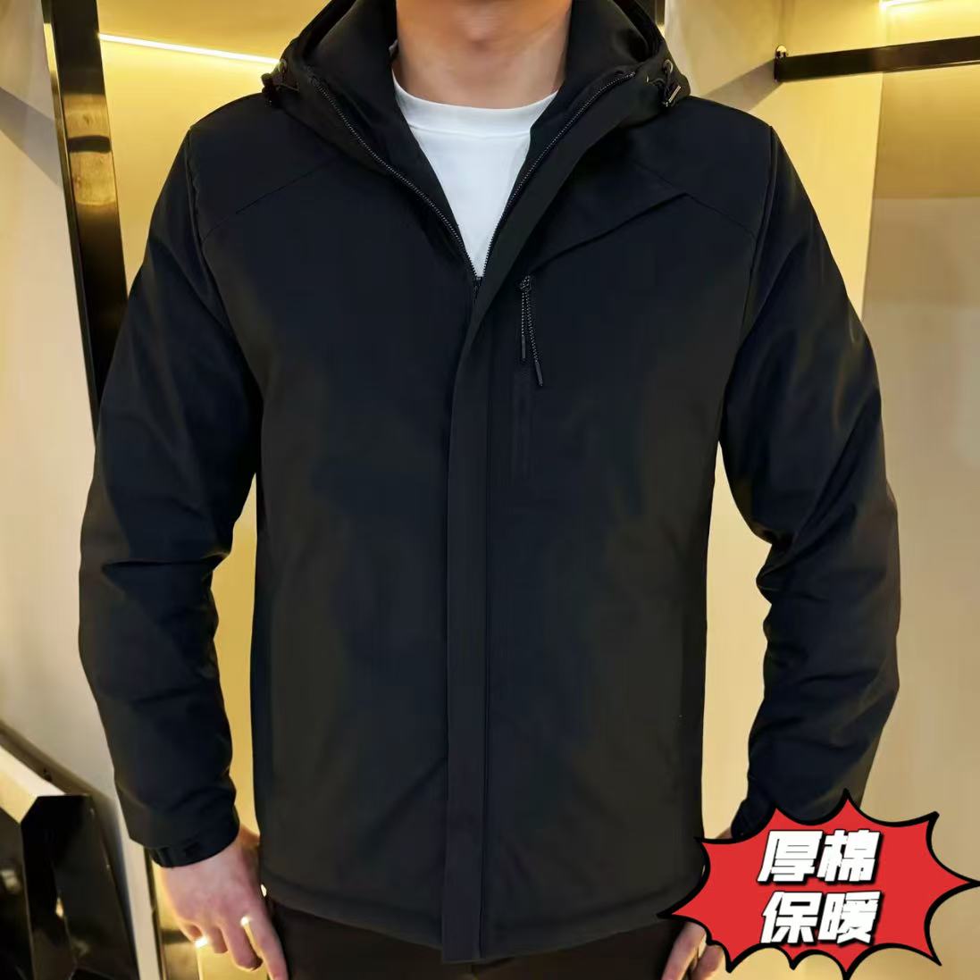 【现货】25355冬季男士新款厚棉棉服高端外套商务保暖休闲百搭古