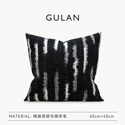 GULAN古兰抱枕高级感意式轻奢沙发客厅样板房腰枕靠枕套羽丝绒