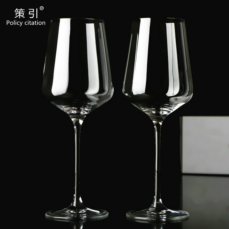 高端欧式水晶玻璃葡萄酒杯酒店时尚简约西餐厅家用菱形大号红酒杯