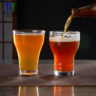 个性 家用玻璃杯子日式 网红水杯 进口佐佐木精酿啤酒杯套装 日本原装