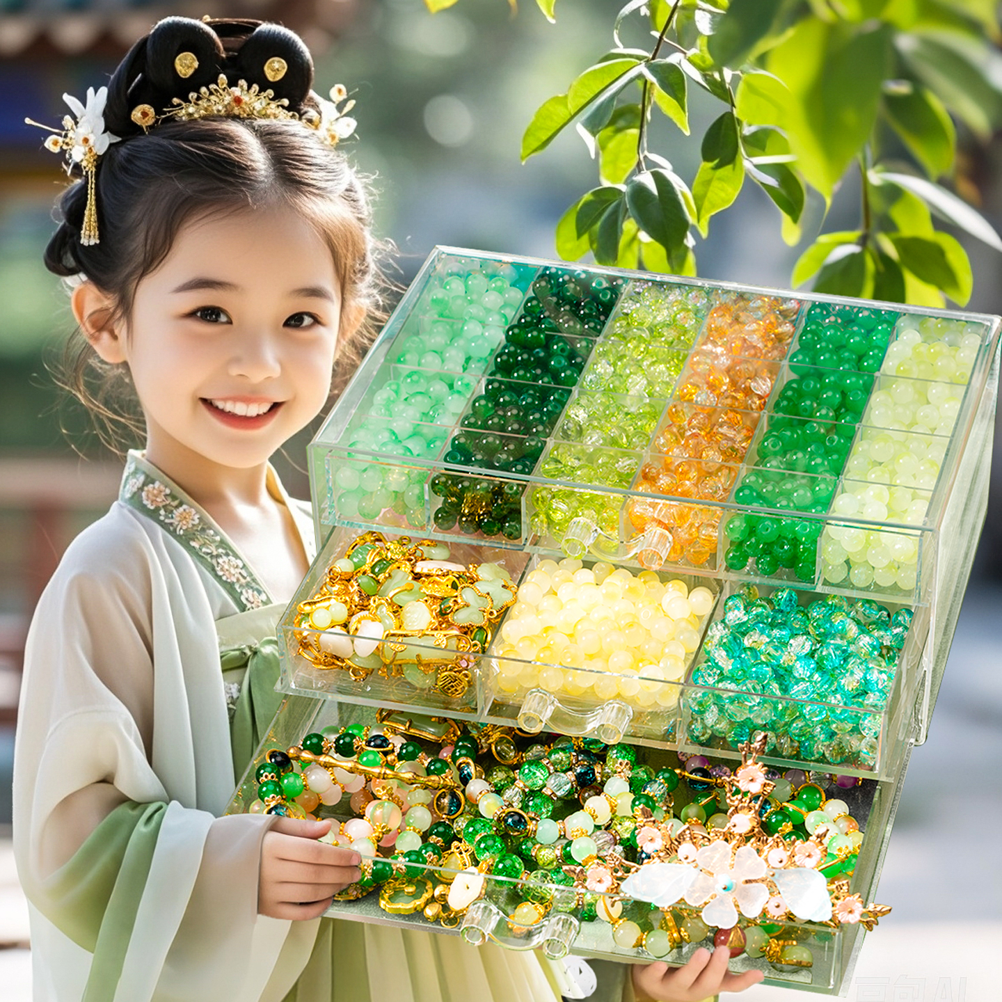 女童礼物国风手工材料diy玩具