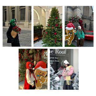 店海报橱窗装 秋冬毛衣韩风ins穿搭服装 饰画拍照背景 复古搭配