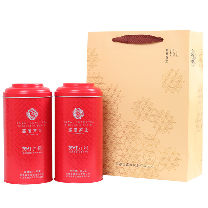嘉雁国雁英红九号英德红茶150g浓香奶茶叶原料罐装送礼蜜香甘醇