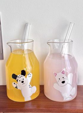 耐高温高硼硅玻璃杯咖啡珍珠牛奶奶茶杯大容量2025新款家用冷水壶