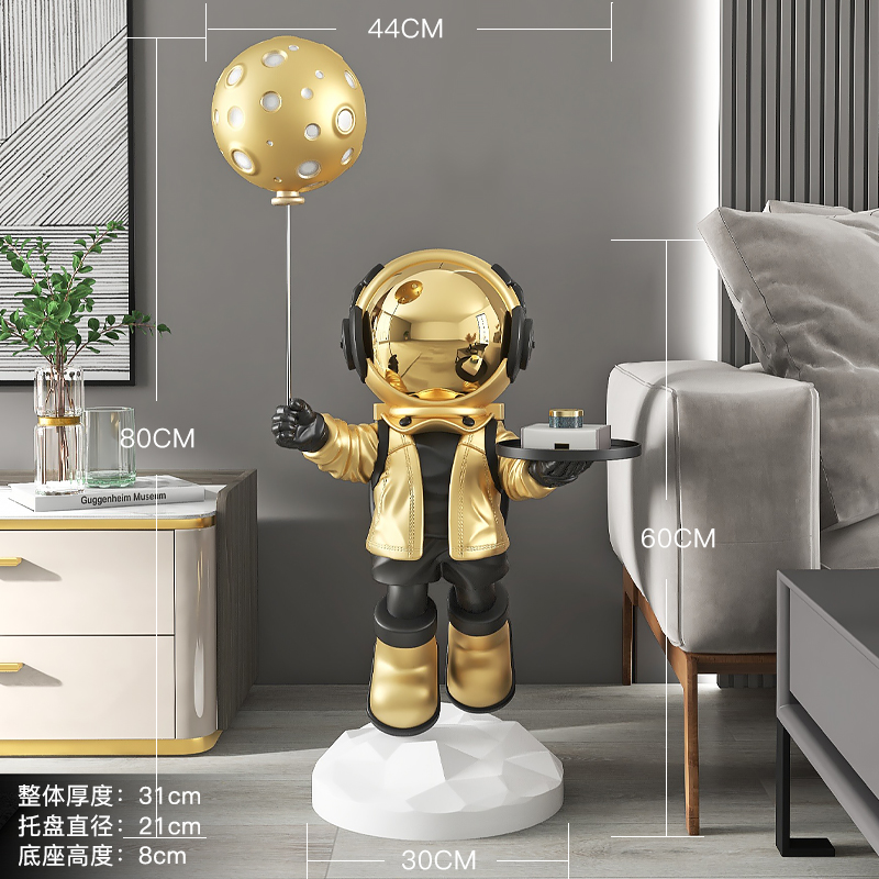 轻奢宇航员客厅大型落地摆件沙发电视柜旁太空人家居饰品乔迁礼品属于什么档次？