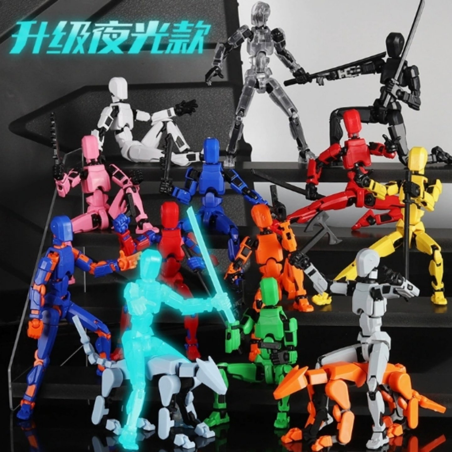 3D打印可动关节小狗人偶坐骑积木男孩玩具拼装手办模型儿童节礼物