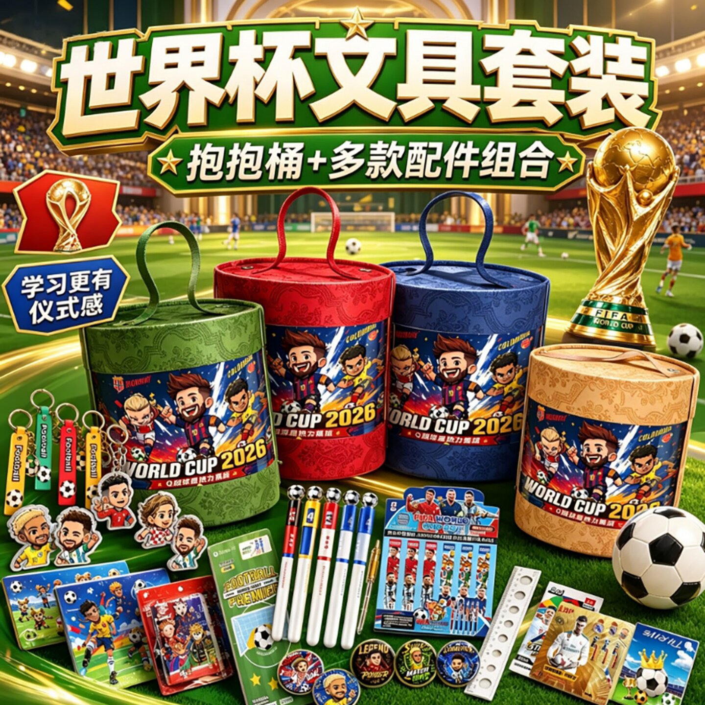 世界杯足球文具礼盒学生实用礼物
