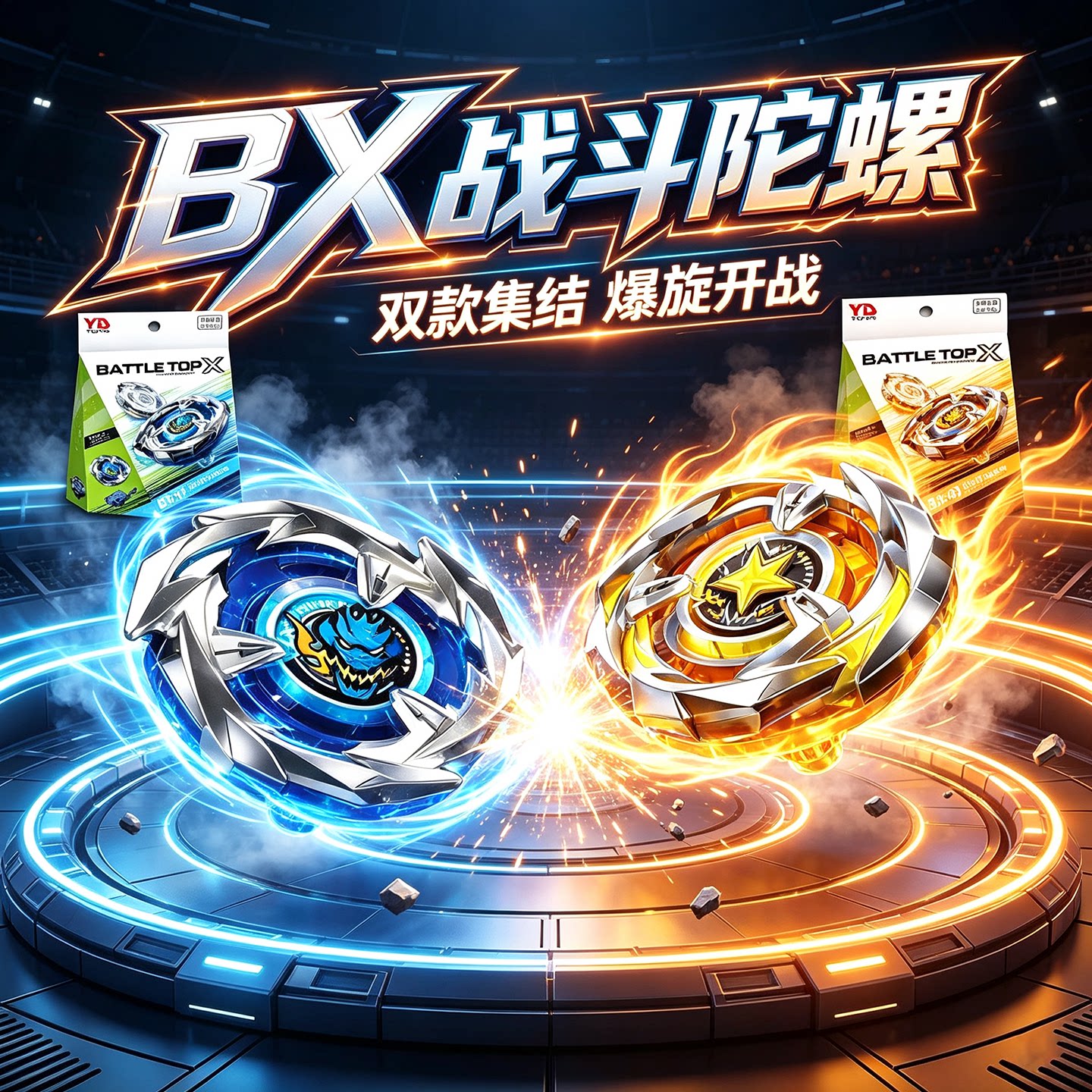 BX战斗陀螺加速爆旋对战玩具