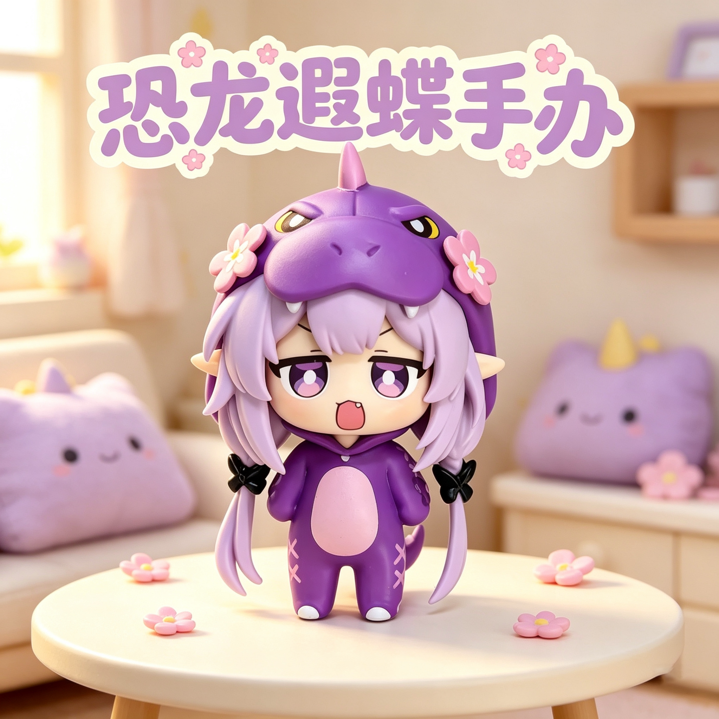 二次元GK恐龙服遐蝶手办