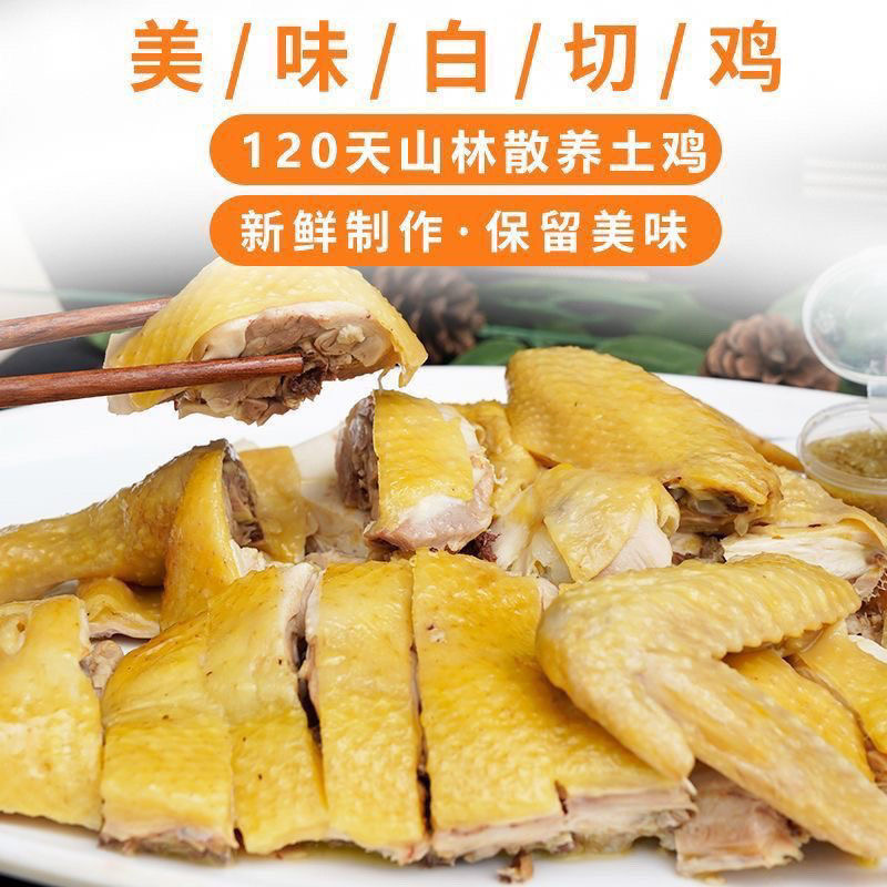 正宗白切鸡咸鸡盐水鸡白斩鸡手撕鸡盐焗鸡即食鸡肉卤味熟食草鸡