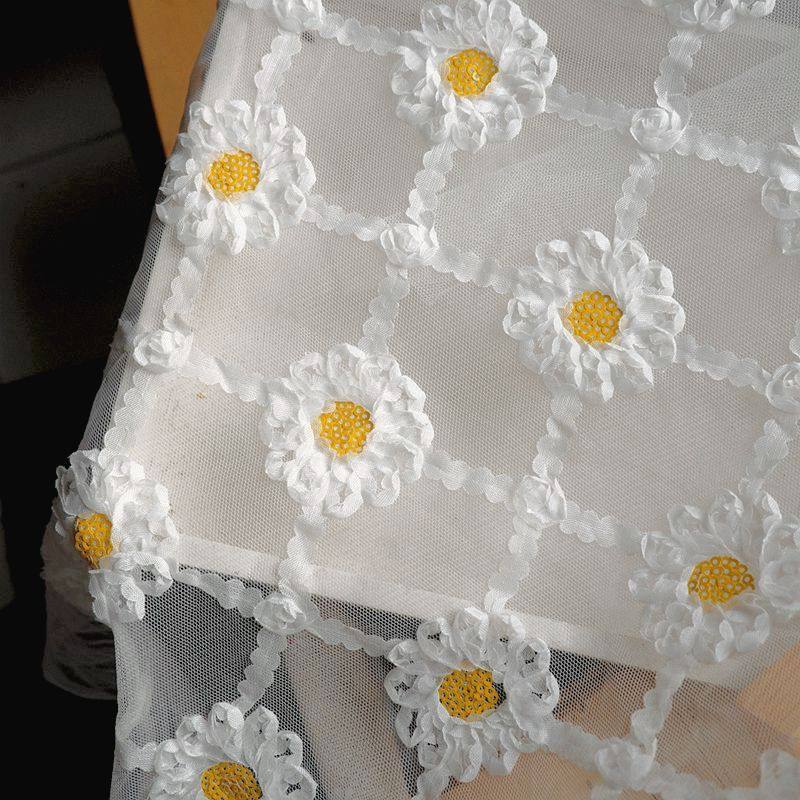 立体花瓣菊花网纱服装布料童装连衣裙制衣蕾丝面料桌布包袋装饰,纺织面料/辅料/配套,面料/布类,淘宝优惠券,粉丝福利购,淘宝优惠卷