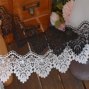 蕾絲花邊布料手工diy裝 飾 衣服花邊輔料 7厘米寬滌綸鏤空刺繡花邊