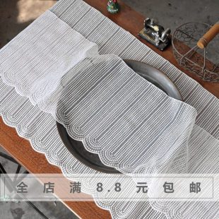 精致白色网纱蕾丝刺绣花边辅料 饰布料 DIY服装 下摆拼接家纺门帘装