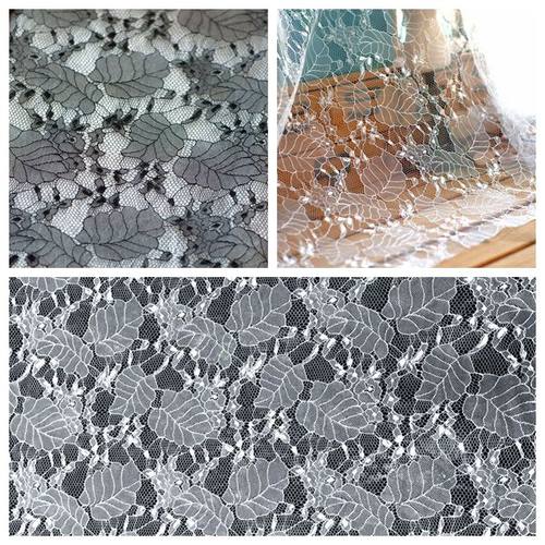 台版硬手感法国蕾丝婚纱面料透视薄款花边布料设计师服装礼服面料