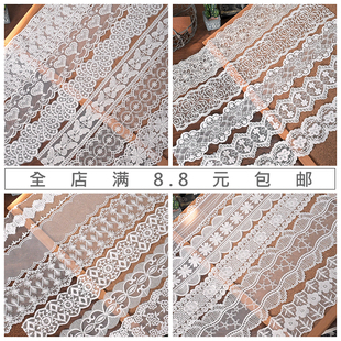 白色品质双边刺绣网纱蕾丝花边辅料绣花布料DIY织带丝带手工材料