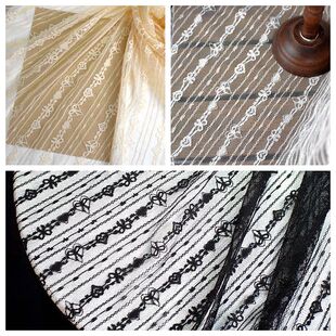 高品质柔软弹力蕾丝服装 面料DIY手工刺绣布料缝纫辅料 裙子打底衫