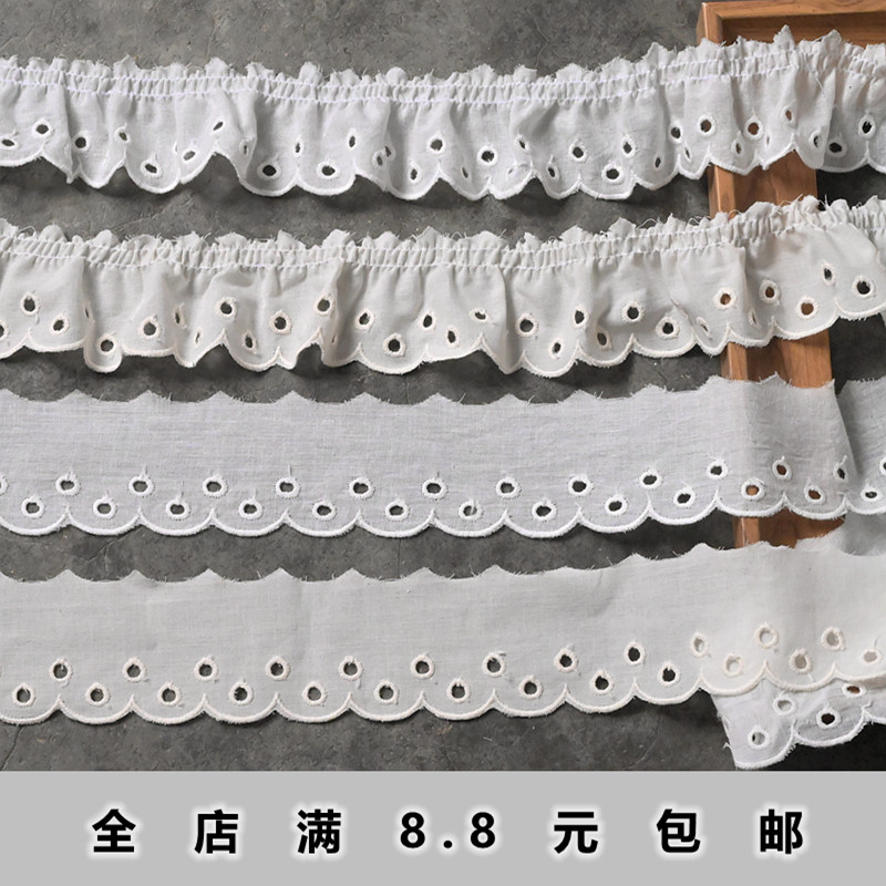 纯棉刺绣蕾丝花边辅料服装diy装饰娃衣手工材料裙边袖口花边布料,居家布艺,花边,淘宝优惠券,粉丝福利购,淘宝优惠卷