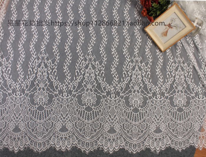 出口欧式新品重磅加厚蕾丝布料 服装婚纱礼服DIY睫毛花边辅料lace