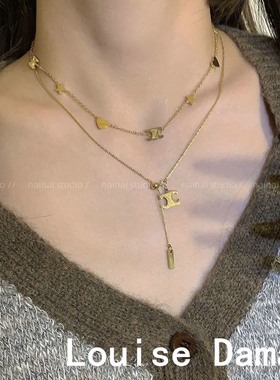 代购Louise Damas凯旋门项链法式复古高级感轻奢叠戴锁骨链女爆款