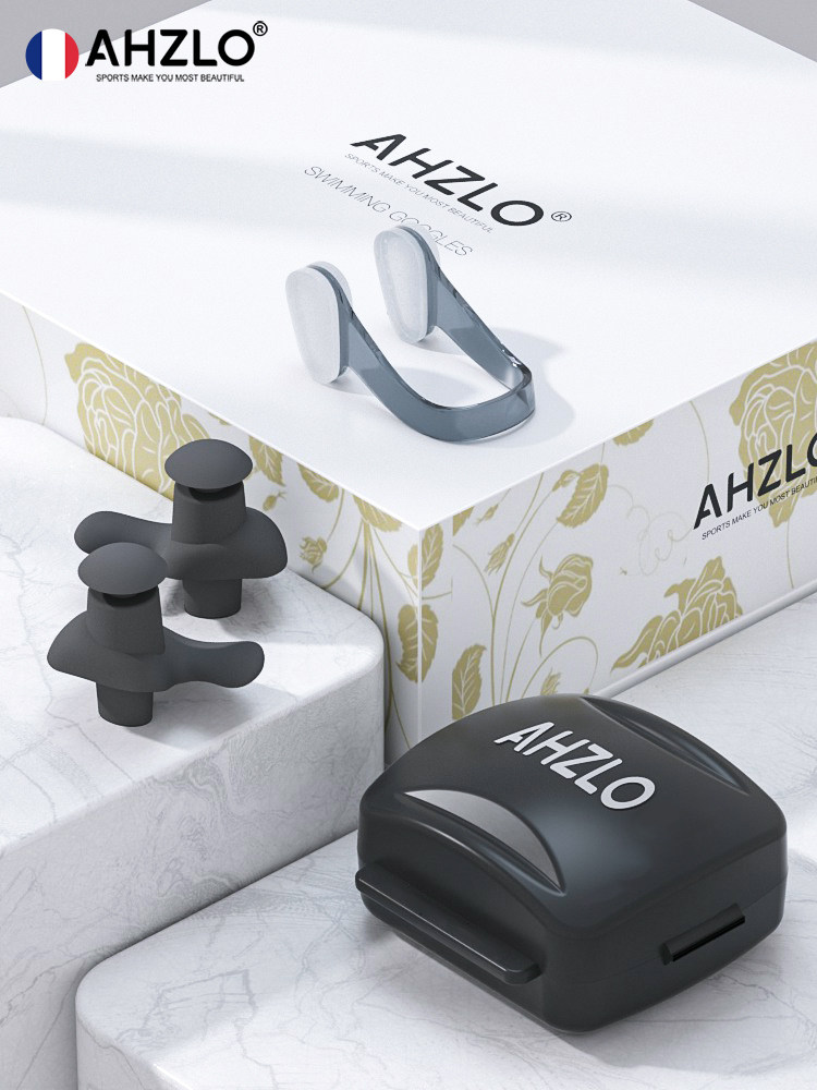 France AHZLO Angelon swimming earbuds waterproof professional anti-choking water nose clip Bath ear anti-water artifact
