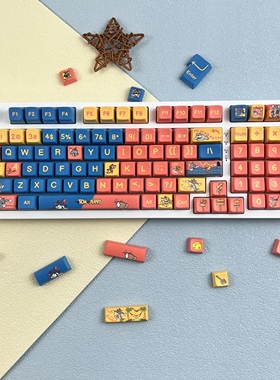 臭皮匠童趣系列动漫猫和老鼠MDA键帽不透光全五面热升华客制化