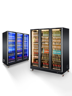 啤酒柜酒吧冷藏展示柜商用四门冰箱超市保鲜柜网红冰柜三门饮料柜