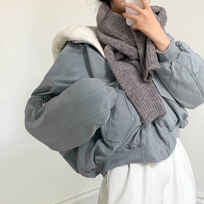 毛绒棉服拉链休闲外套