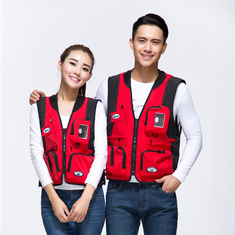 摄影马甲印logo钓鱼婚庆广告户外多口袋导演背心志愿者工作服