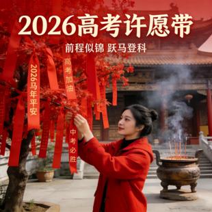 挂树上的许愿带红丝带心愿平安带高考祝福中考祈愿福丝带飘带红色