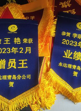 绒布锦旗黑色蓝色绿色黄色锦旗5S6S7S定制宿舍红旗制作三角旗