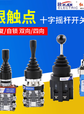 红开摇杆开关操纵杆十字开关四项两项自锁自复HKB-402 XD2PA22/12
