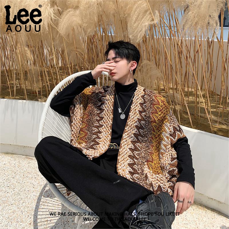 民族风男士复古针织披肩