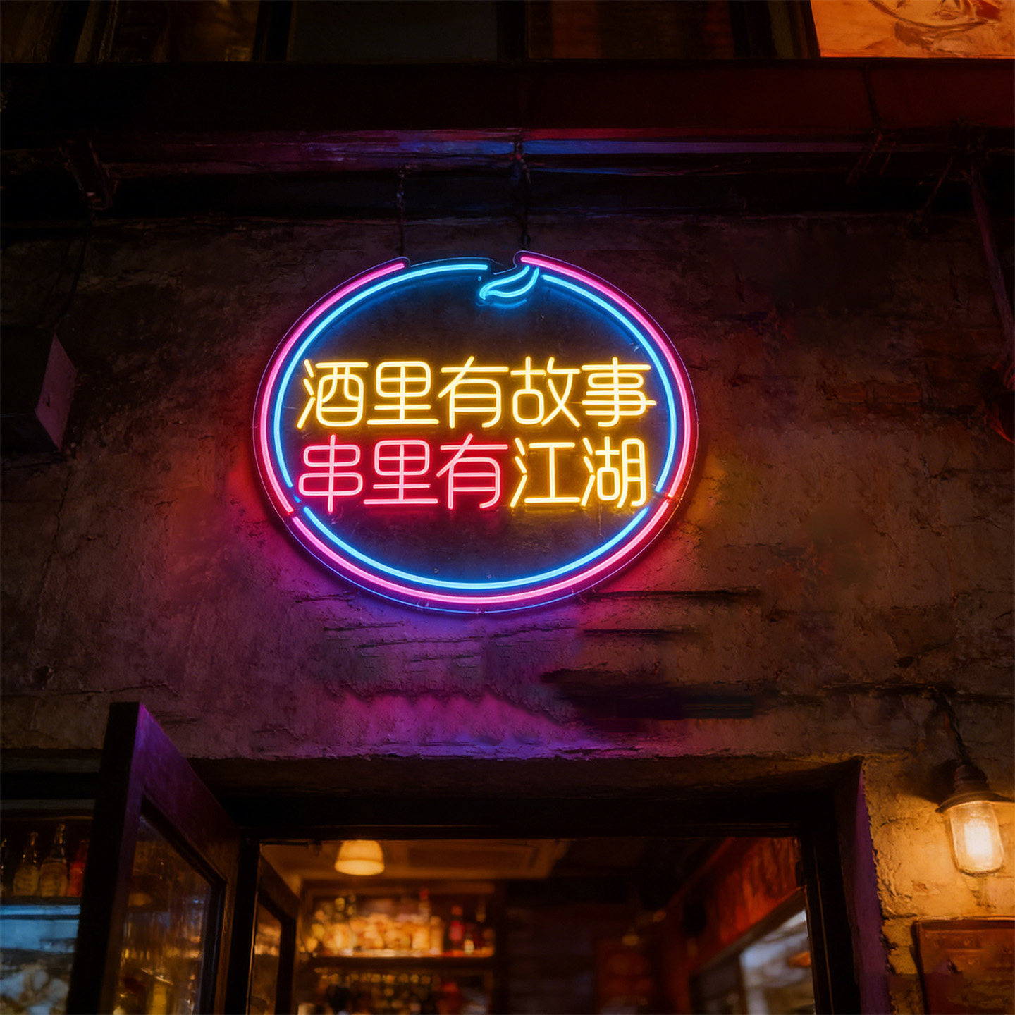 烧烤主题室内装饰霓虹灯灯牌定制