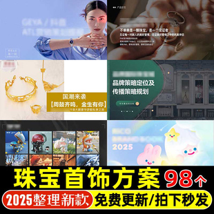 4A广告公司珠宝黄金首饰品牌新媒体电商传播策略营销策划PPT方案