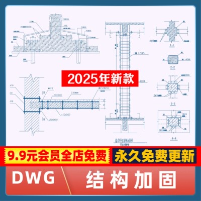 混凝土结构加固大样CAD施工图