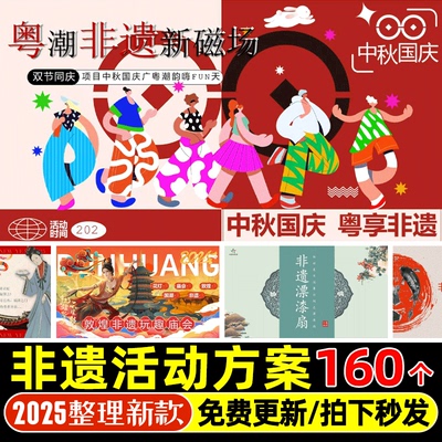 2025非遗文化活动策划营销品牌文创设计广告传播4A方案PPT模板新