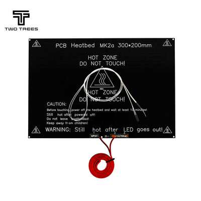 俩棵树 3D打印机配件通用 314*214*3.0mm波纤板 焊接+百K线 热床